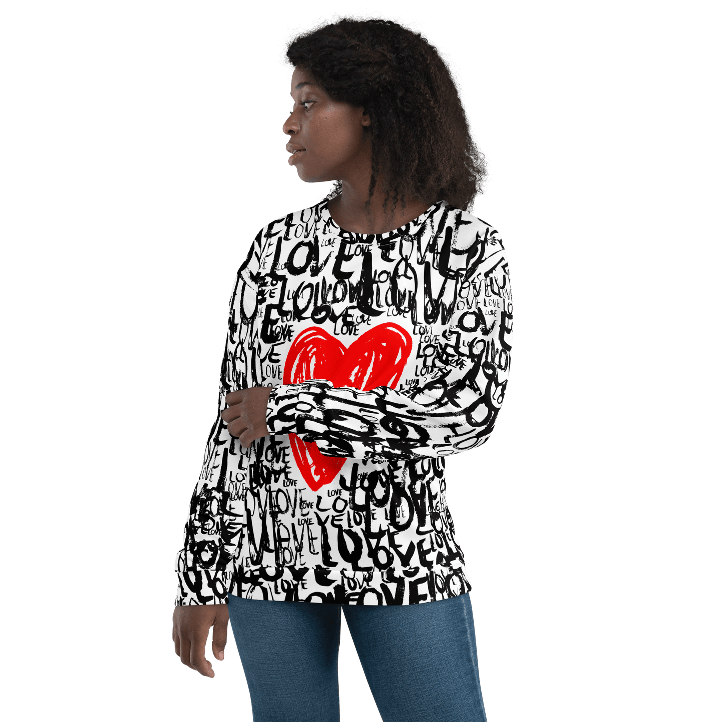 The Love - All over print Unisex Sweatshirt. apparel XS