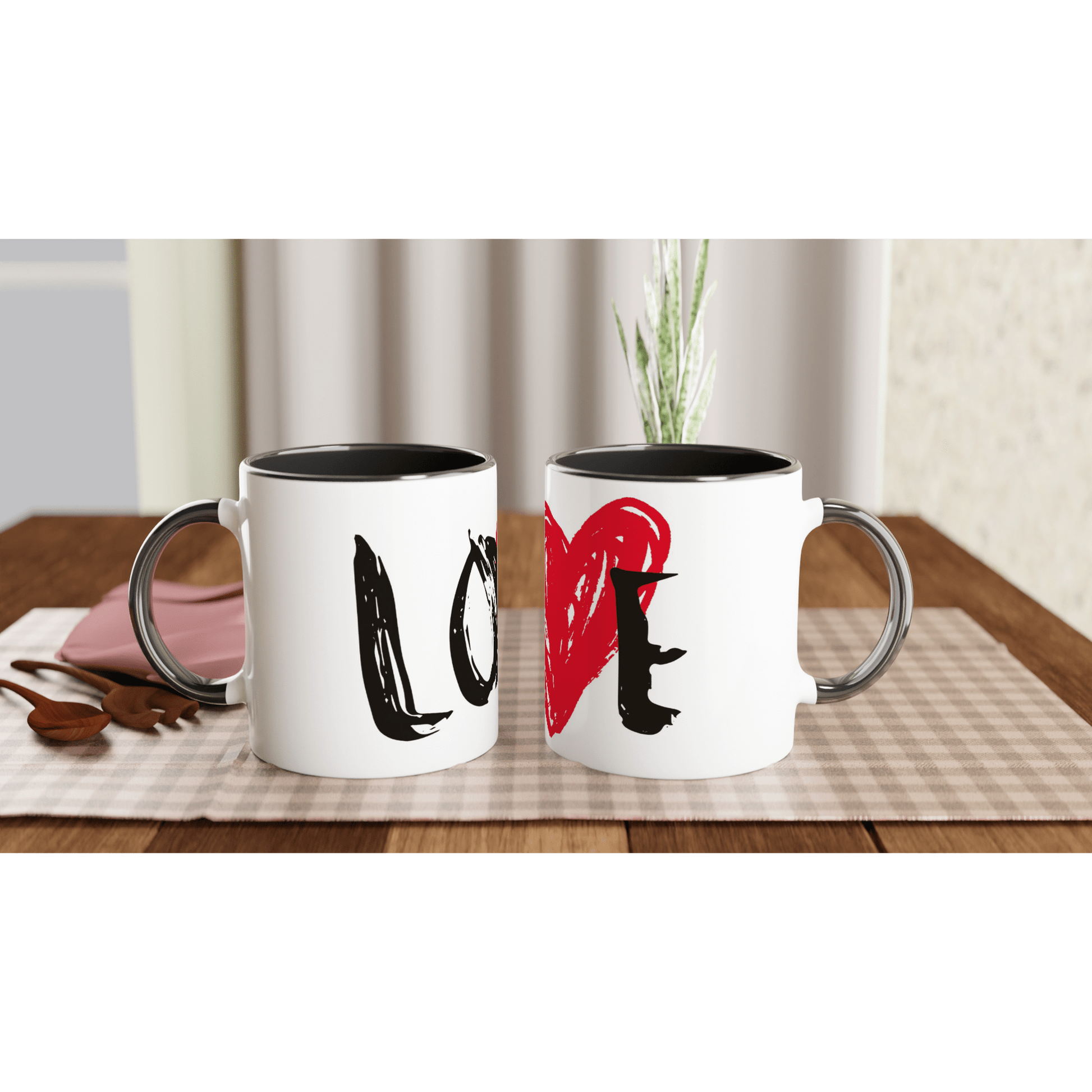 The Love (Black) - 11oz Ceramic Mug Print Material