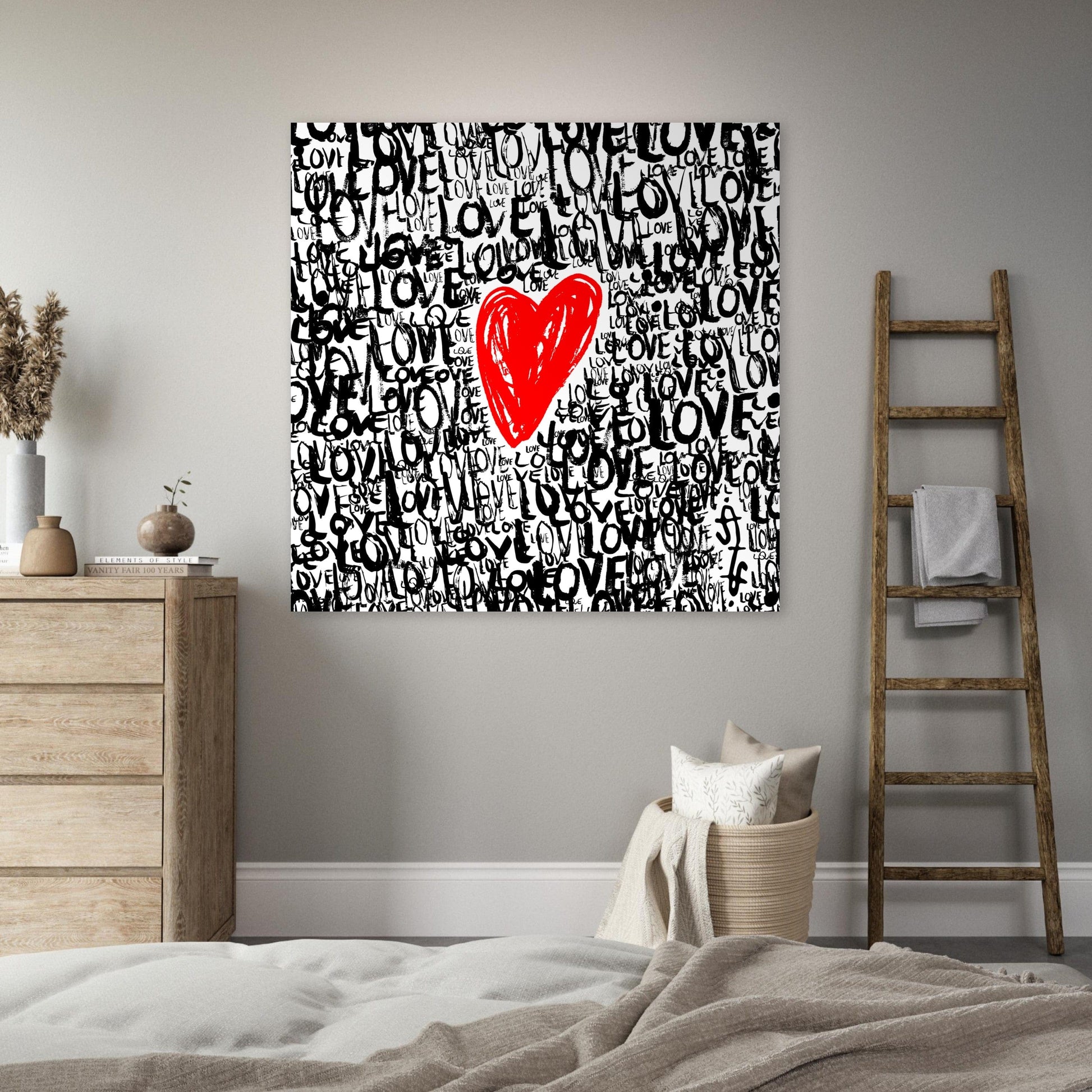 The Love Central - Abstract Typography Print (Square Edition) Art Prints