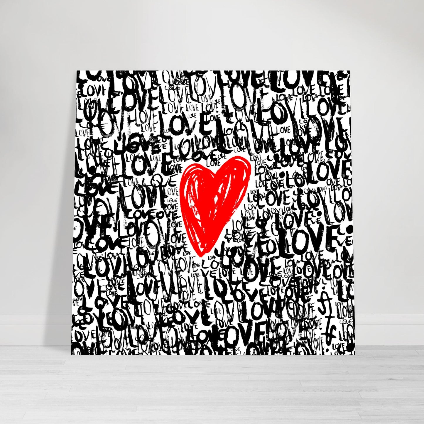 The Love Central - Abstract Typography Print (Square Edition) Art Prints