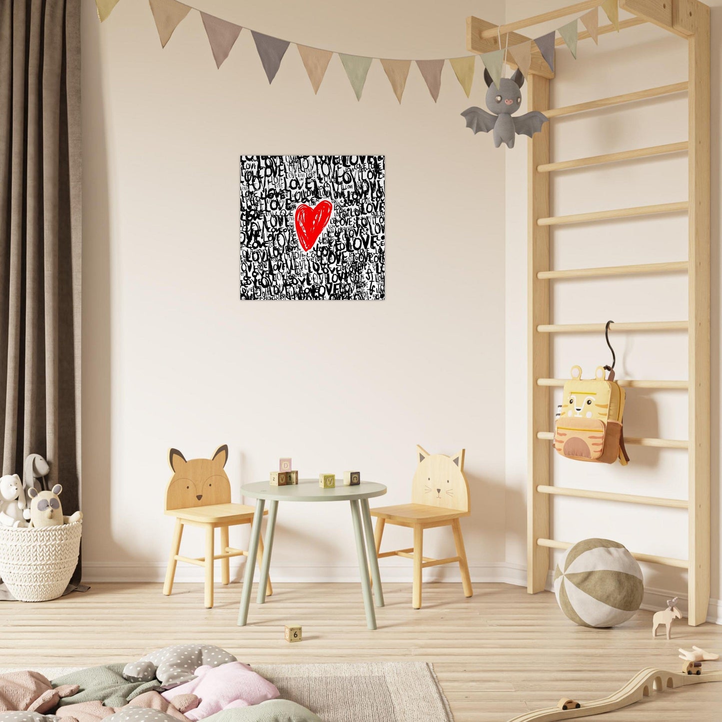 The Love Central - Abstract Typography Print (Square Edition) Art Prints