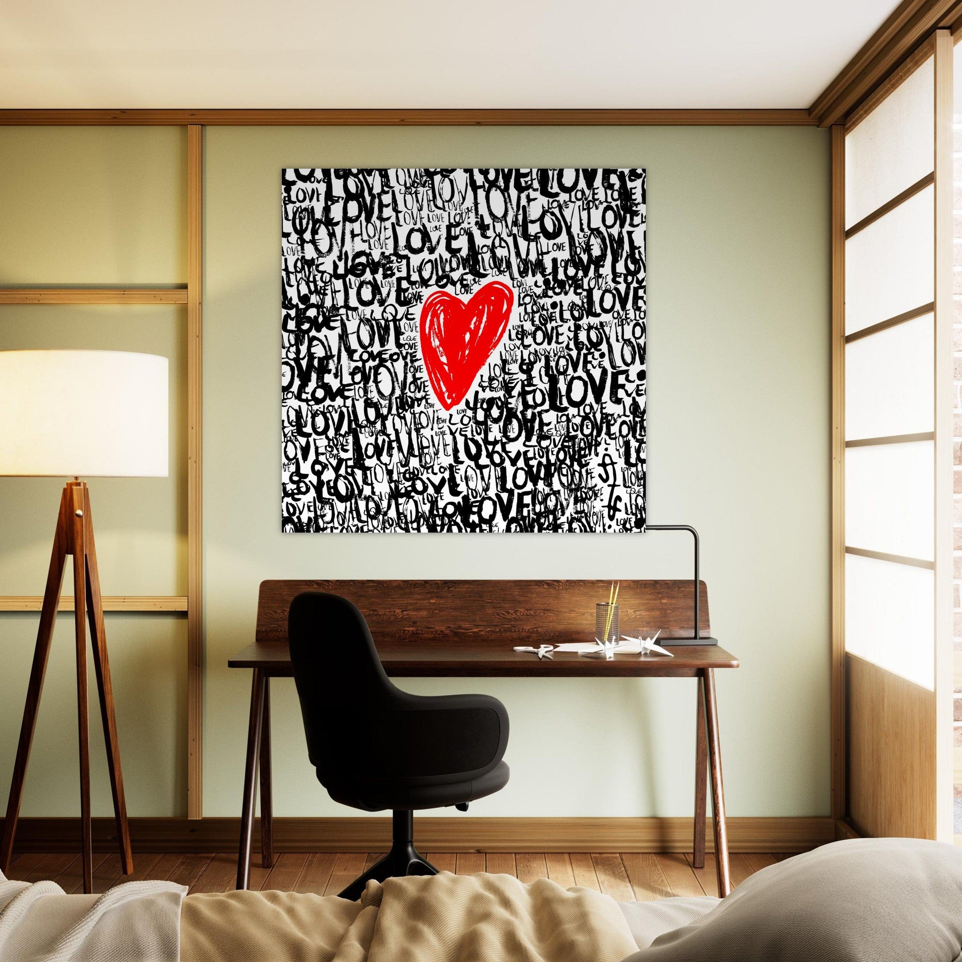 The Love Central - Abstract Typography Print (Square Edition) Art Prints