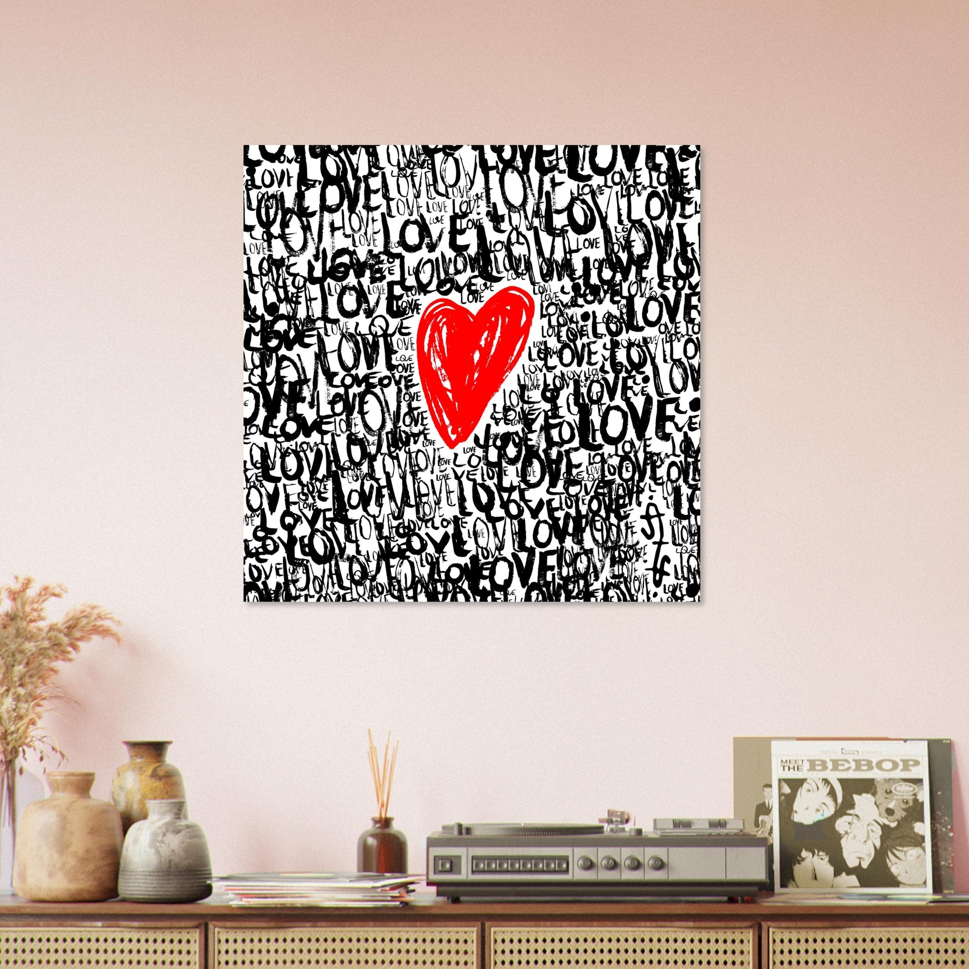 The Love Central - Abstract Typography Print (Square Edition) Art Prints