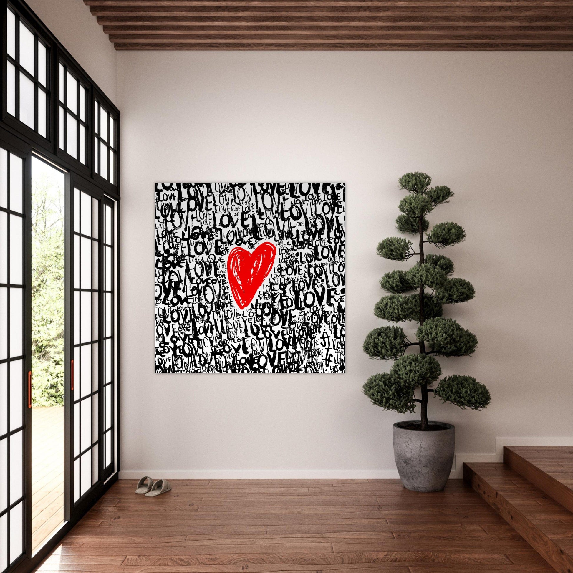 The Love Central - Abstract Typography Print (Square Edition) Art Prints