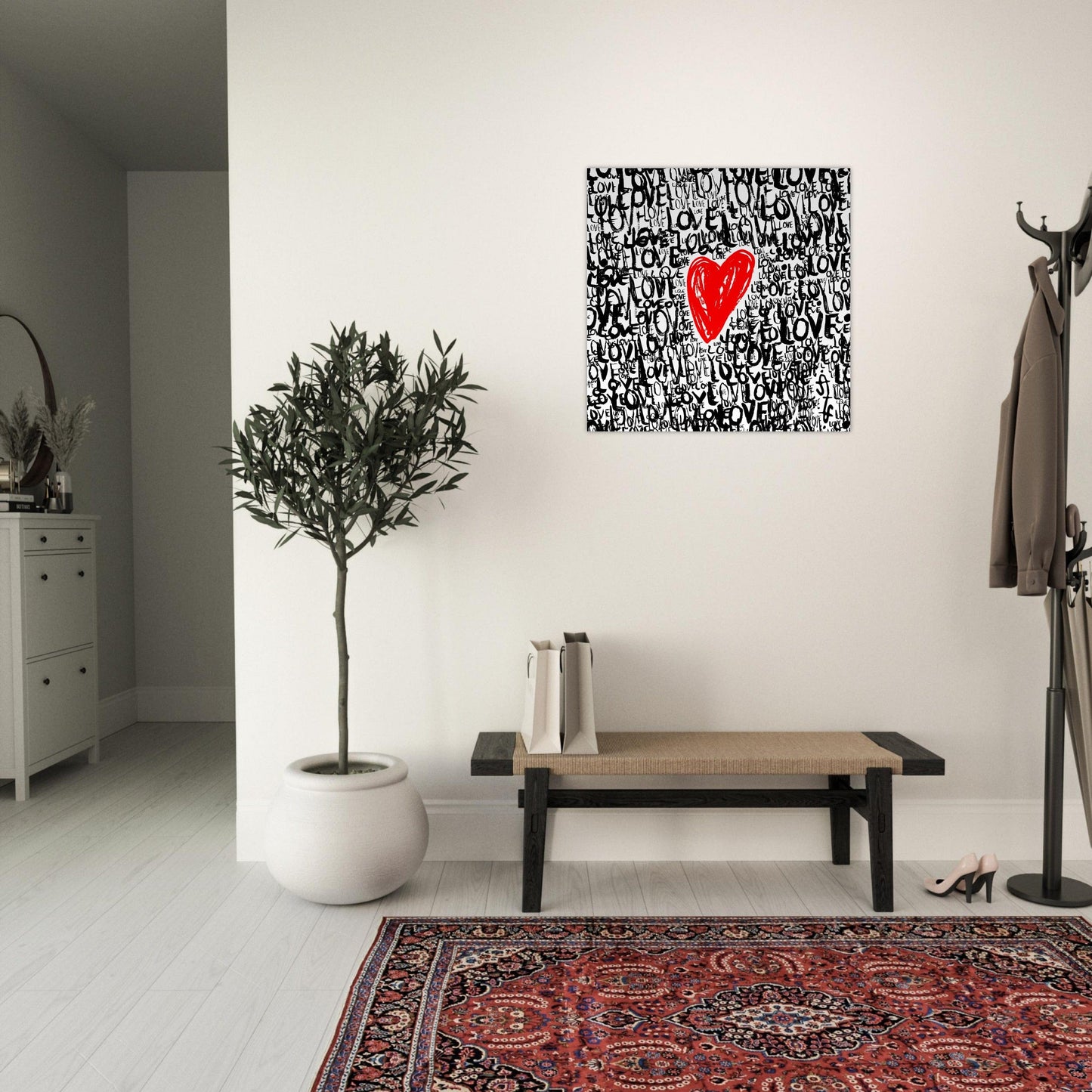 The Love Central - Abstract Typography Print (Square Edition) Art Prints