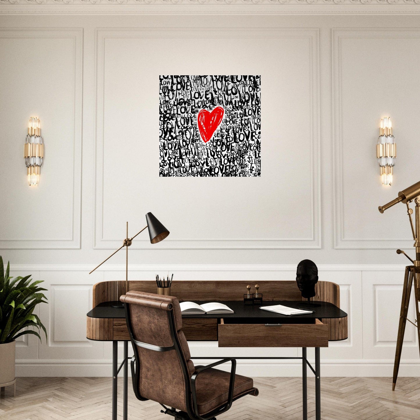 The Love Central - Abstract Typography Print (Square Edition) Art Prints