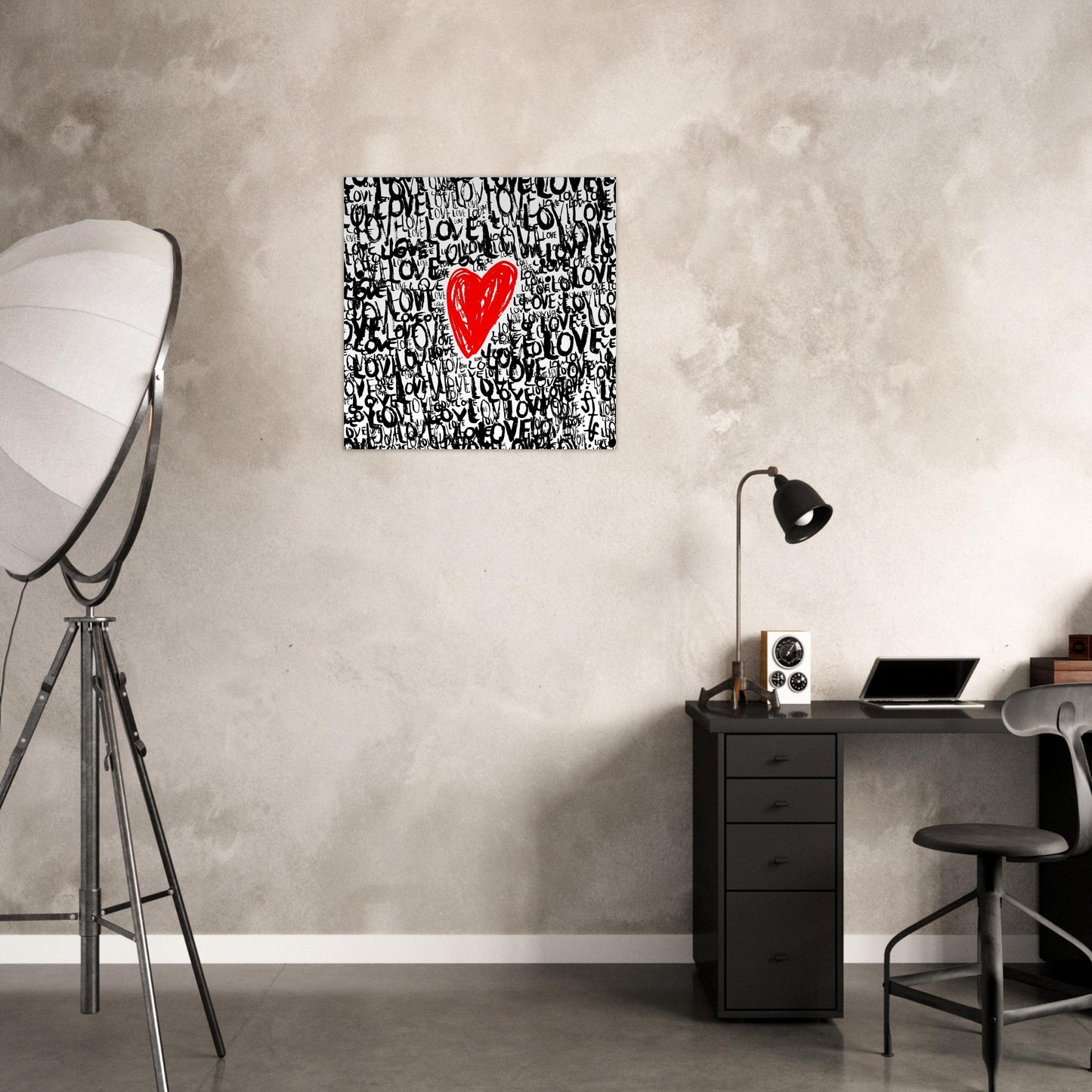 The Love Central - Abstract Typography Print (Square Edition) Art Prints