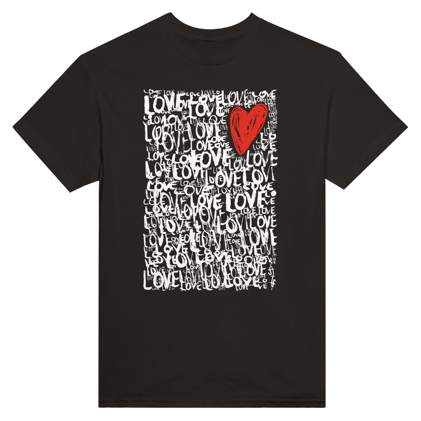 The Love - Heavyweight Unisex Crewneck T-shirt apparel Black / S