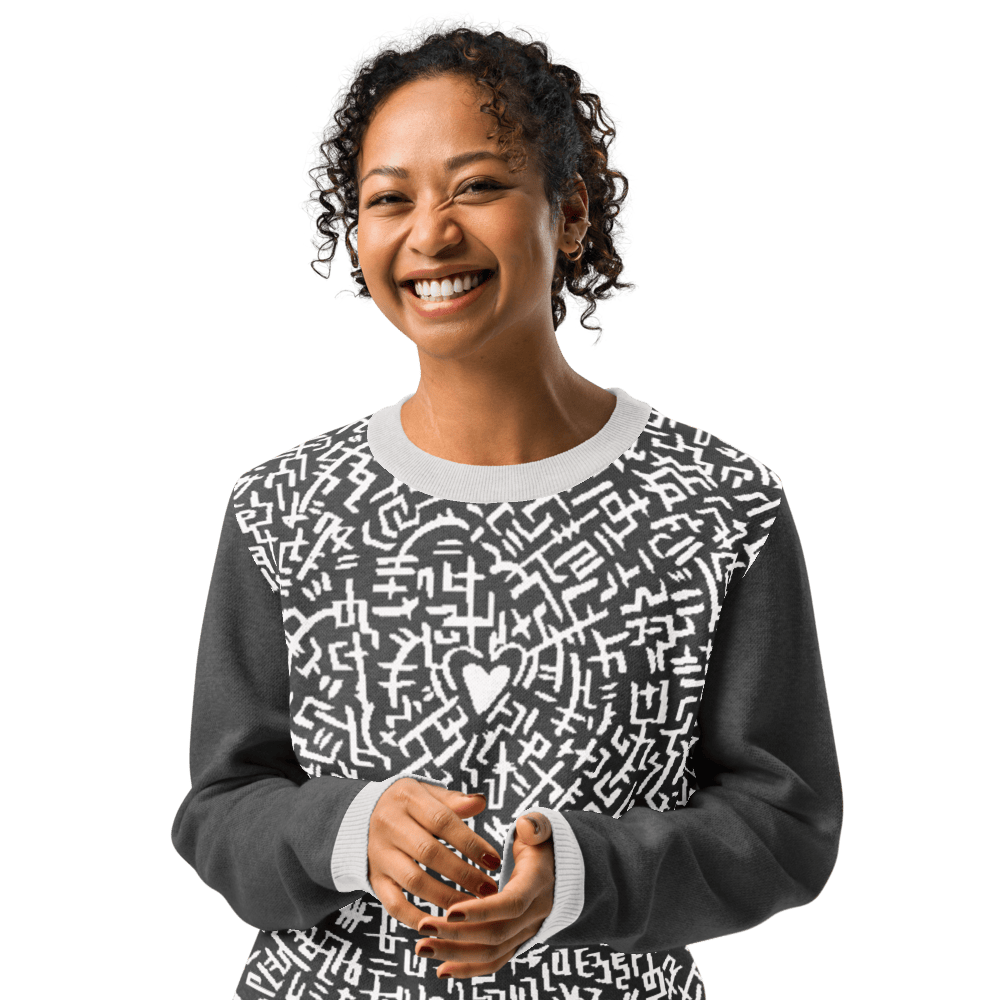 The Love Maze - Knitted crew neck sweater apparel