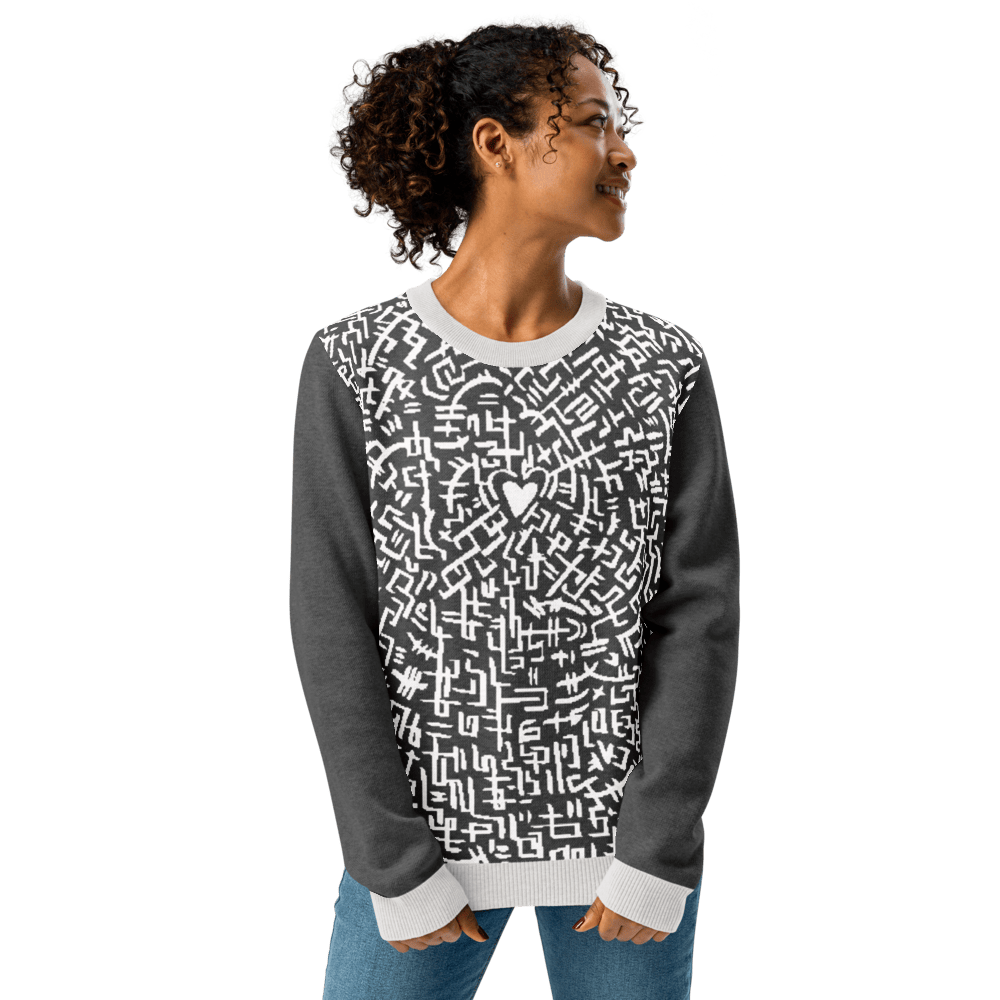 The Love Maze - Knitted crew neck sweater apparel