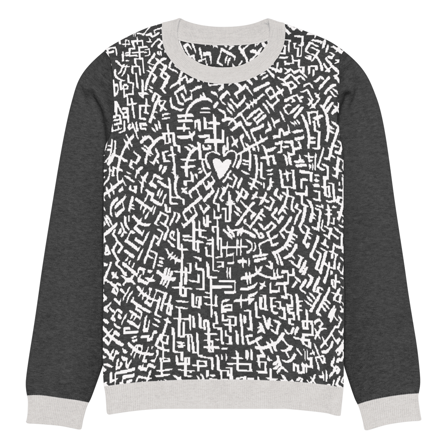 The Love Maze - Knitted crew neck sweater apparel 3XL