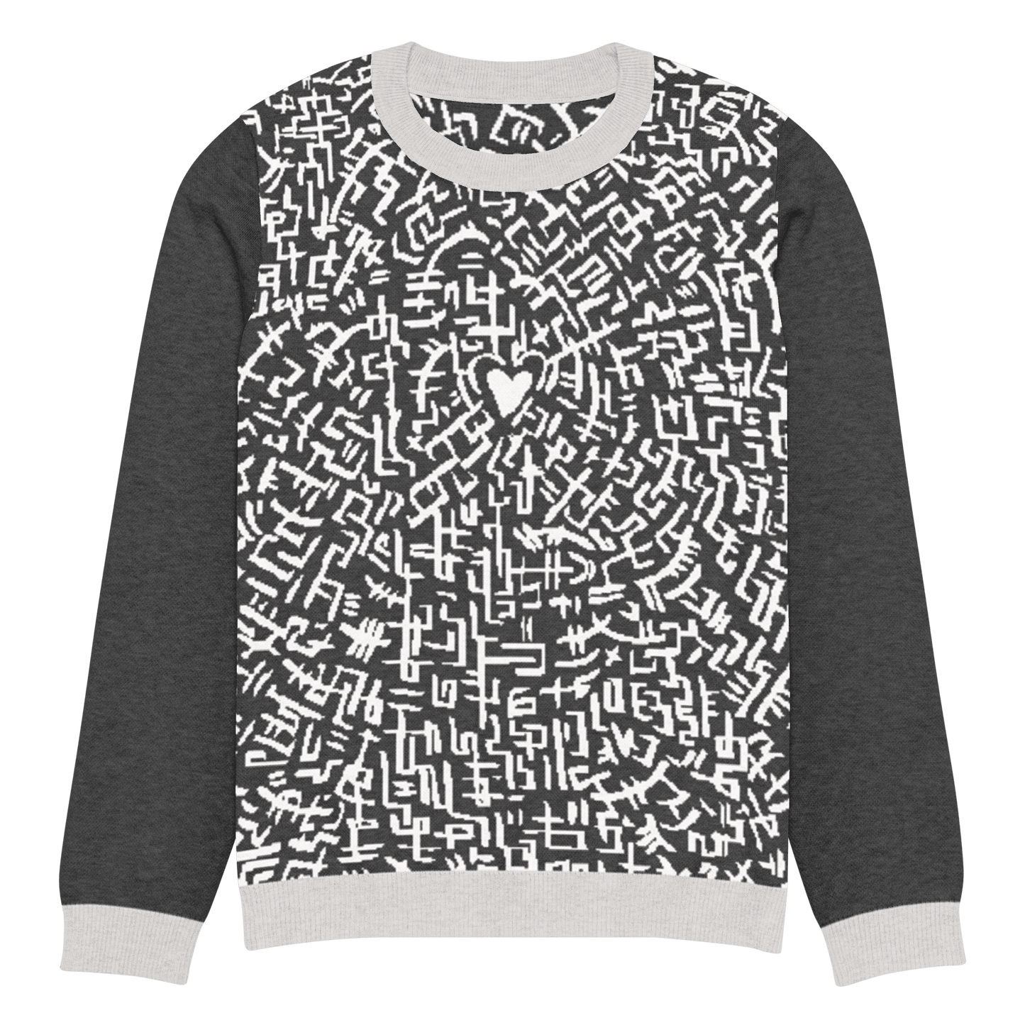 The Love Maze - Knitted crew neck sweater apparel S