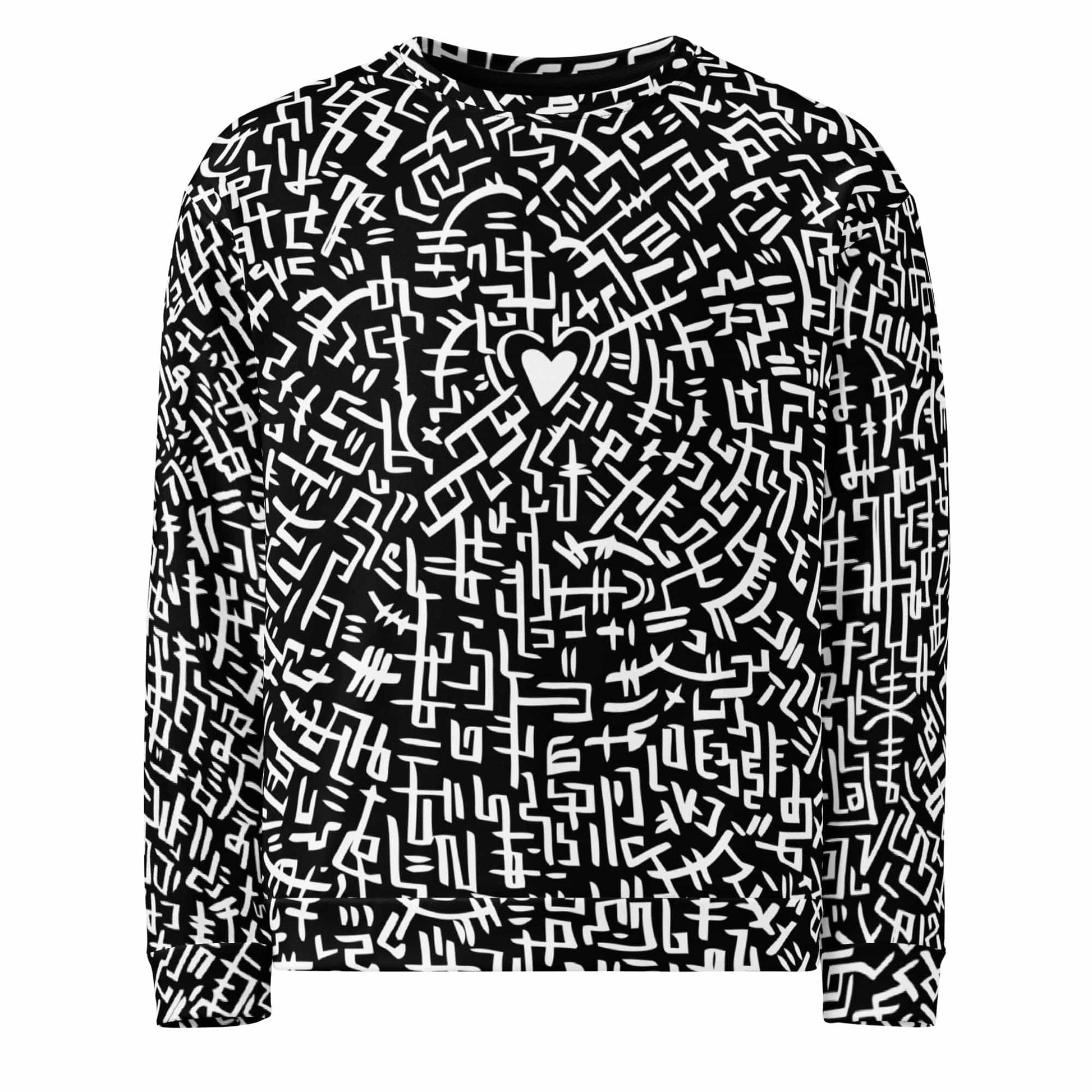 The Love Maze - Unisex all-over print Sweatshirt (Black Edition) apparel