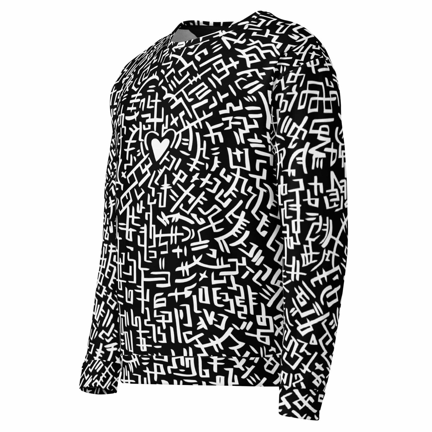 The Love Maze - Unisex all-over print Sweatshirt (Black Edition) apparel