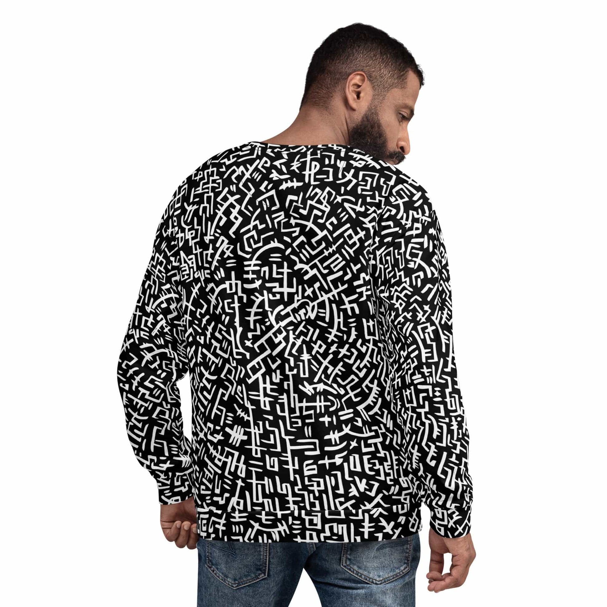 The Love Maze - Unisex all-over print Sweatshirt (Black Edition) apparel