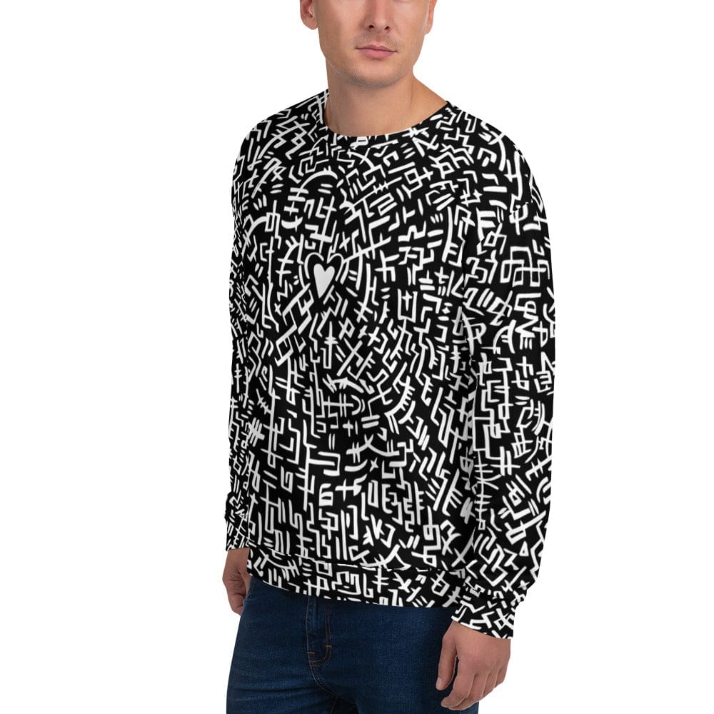 The Love Maze - Unisex all-over print Sweatshirt (Black Edition) apparel