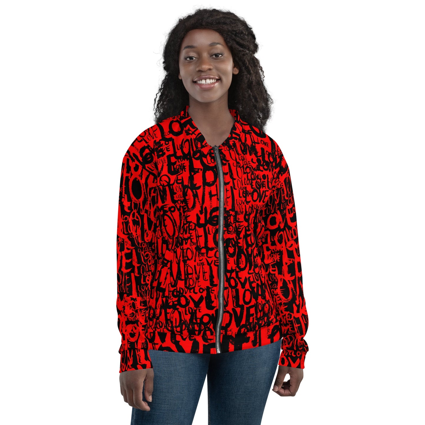 The Love Minimal - All Over Print Unisex Bomber Jacket jackets