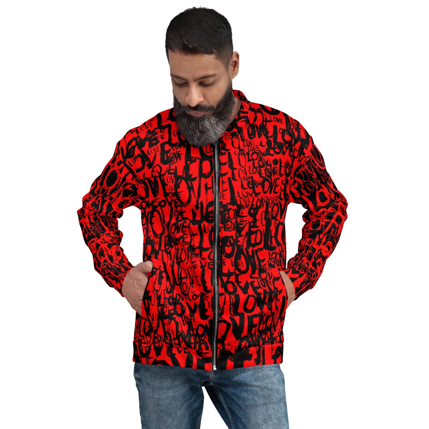 The Love Minimal - All Over Print Unisex Bomber Jacket jackets M