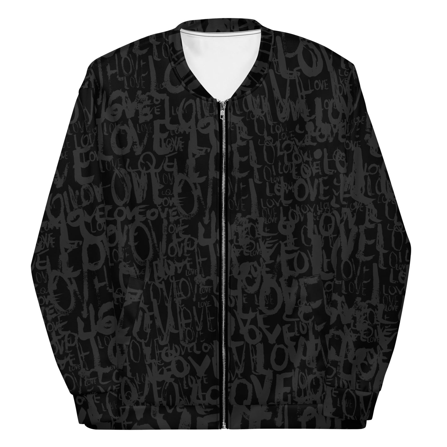 The Love Minimal Gray - All Over Print Unisex Bomber Jacket jackets