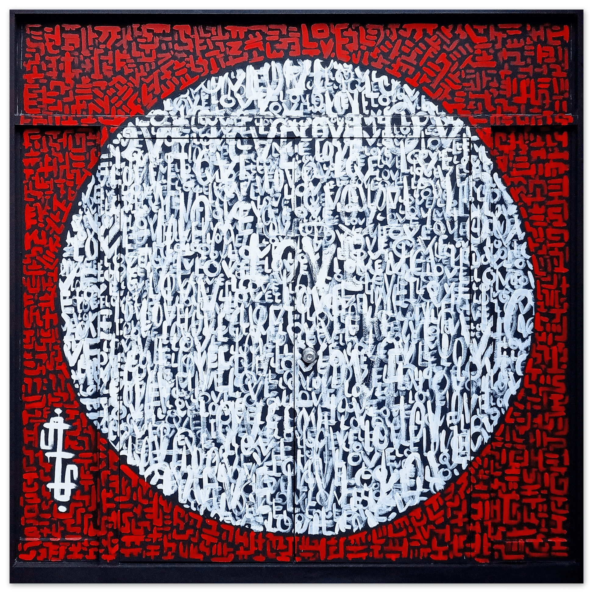 The Love Mural - Abstract typography Photo Art print Print Material 70x70 cm / 28x28″ / Premium Semi-Glossy Paper Poster