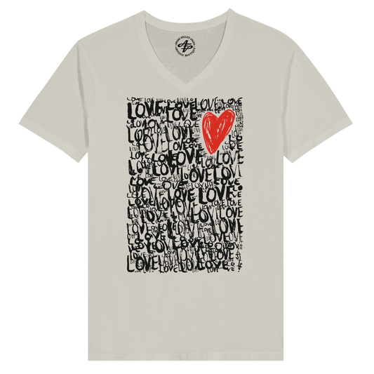 The Love - Premium Unisex V-Neck T-shirt apparel Ash / S