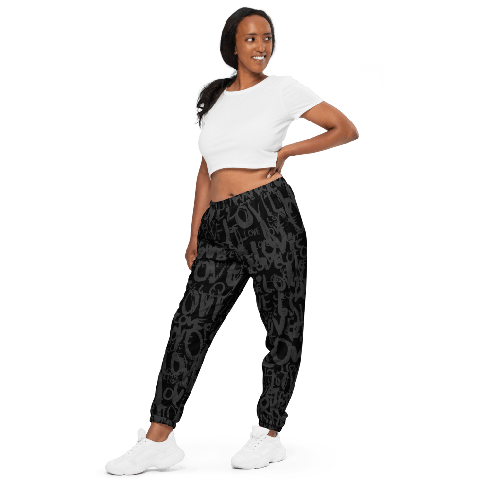 The Love Tracker (Black Edition) – Unisex Track Pants apparel