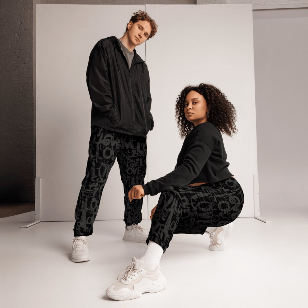 The Love Tracker (Black Edition) – Unisex Track Pants apparel