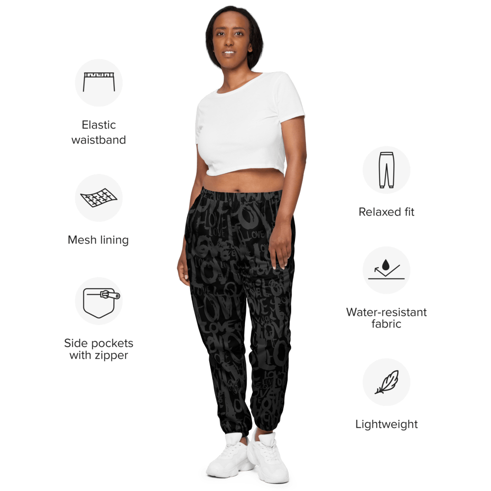 The Love Tracker (Black Edition) – Unisex Track Pants apparel