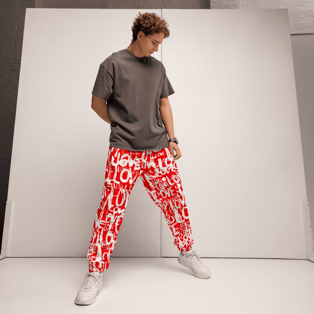 The Love Tracker (Red Edition) – Unisex Track Pants apparel