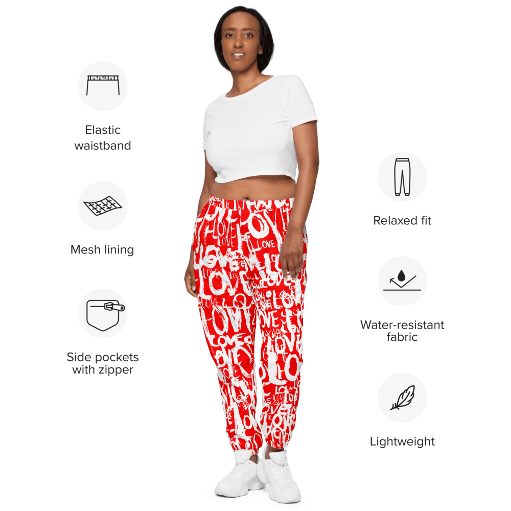 The Love Tracker (Red Edition) – Unisex Track Pants apparel