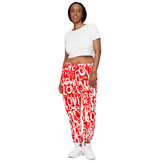 The Love Tracker (Red Edition) – Unisex Track Pants apparel XS