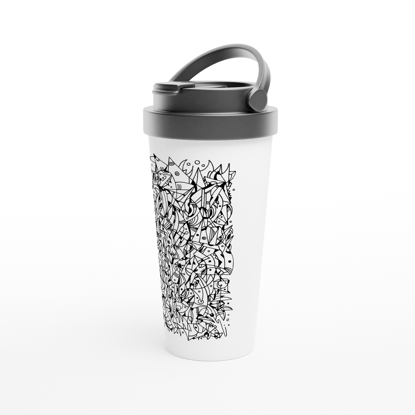 Where is my Mind? - White 15oz Stainless Steel Travel Mug Print Material